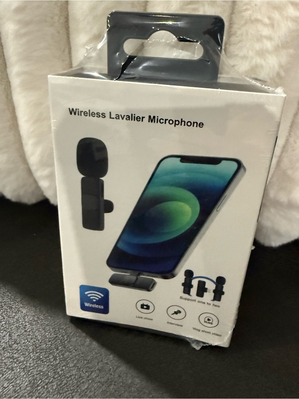 Wireless Lavalier Microphone Clip-On - Black